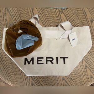 MERIT Canvas Tote and makeup bag bundle